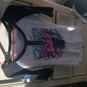 SINFUL NWT Love and Pride 3/4 sleeve tshirt